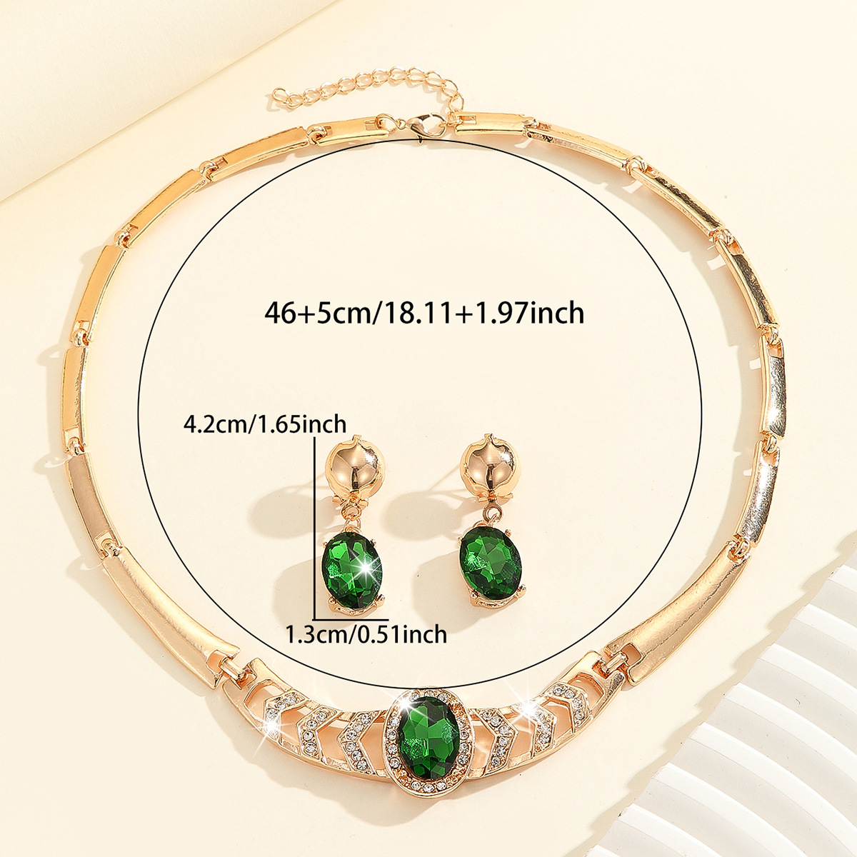 2-piece crystal jewelry set#TL4218