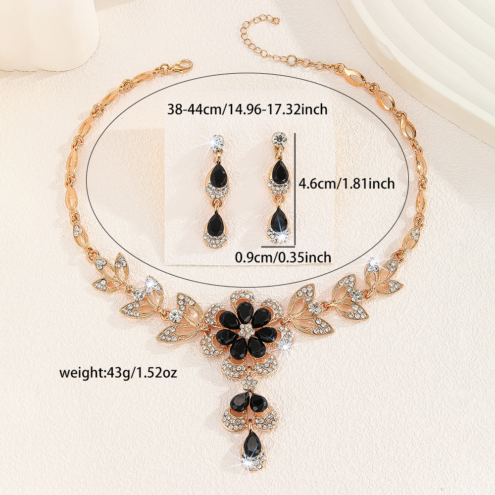 2-piece crystal jewelry set#TL4255