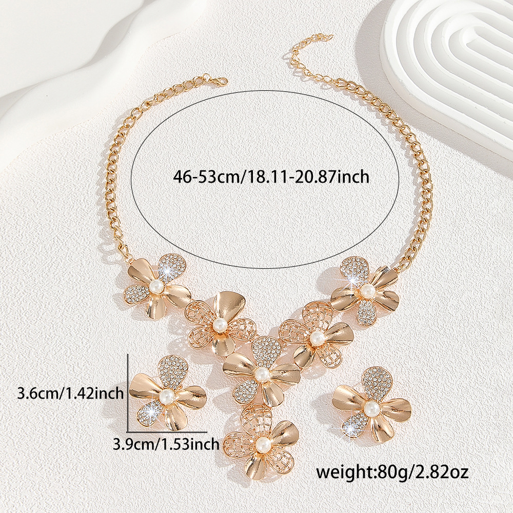 2-piece crystal jewelry set#TL4089