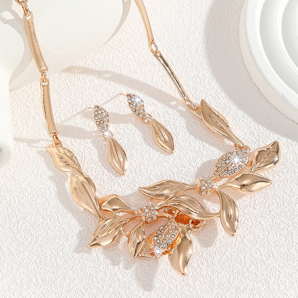 2-piece crystal jewelry set#TL4058