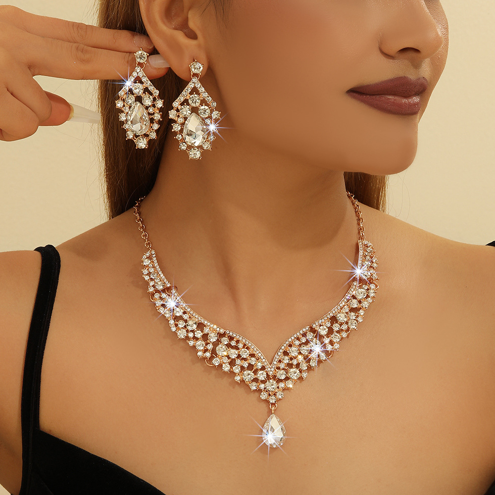 2-piece crystal jewelry set#TL0032