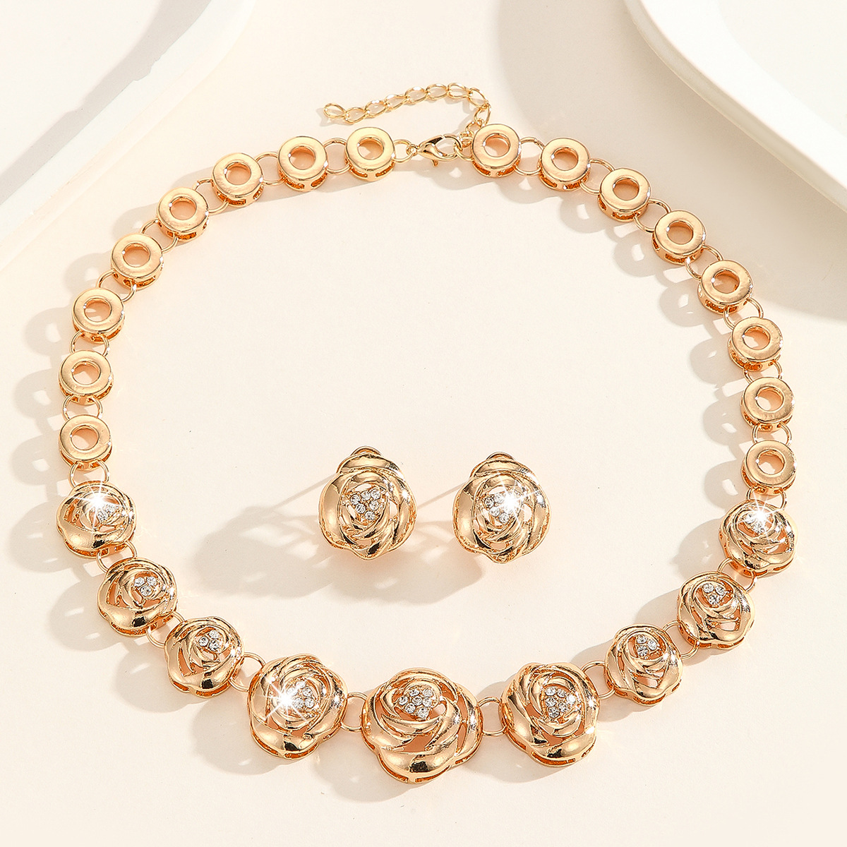 2-piece crystal jewelry set#TL4335