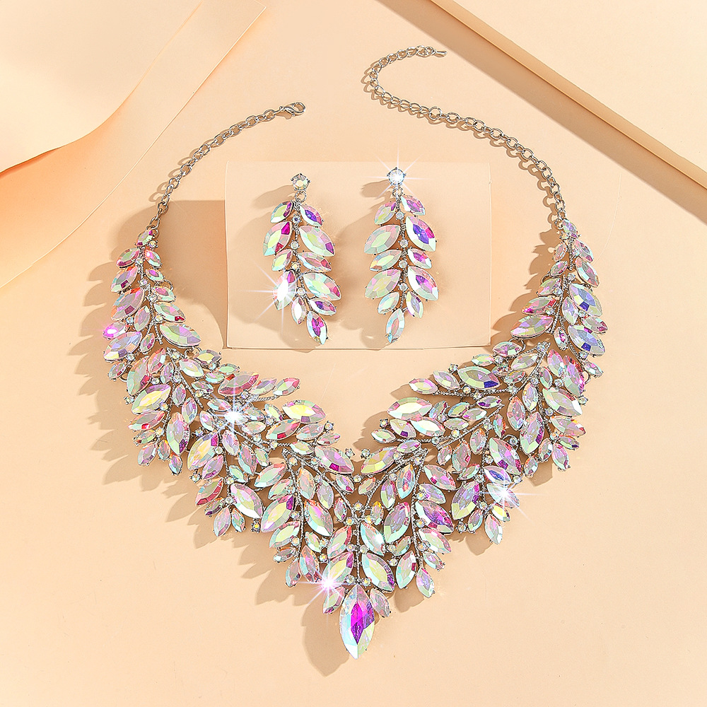 2-piece crystal jewelry set#TL0001