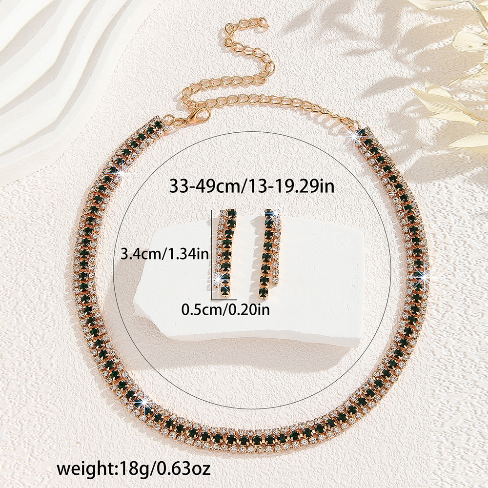 2-piece crystal jewelry set#TL00342