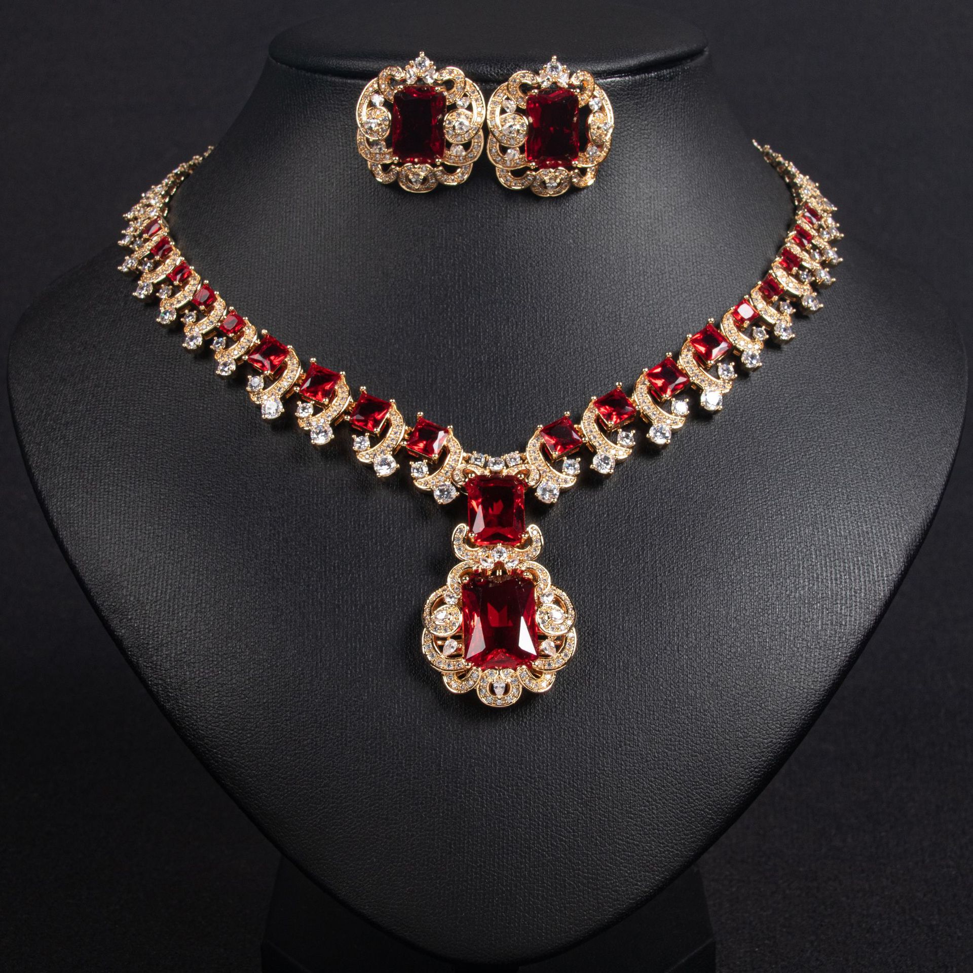 New elegant zircon jewelry set
