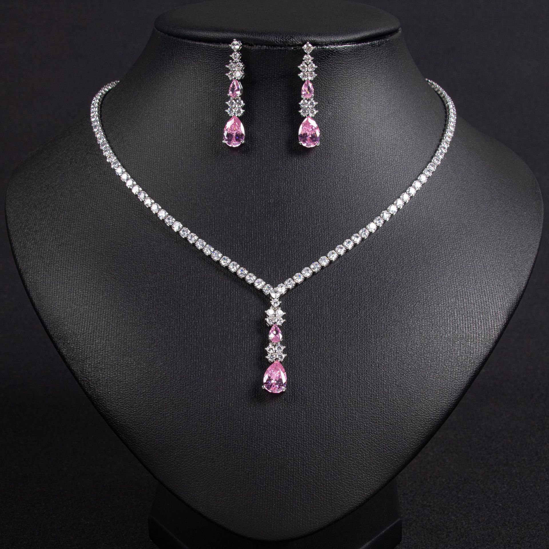 New simple zircon jewelry set