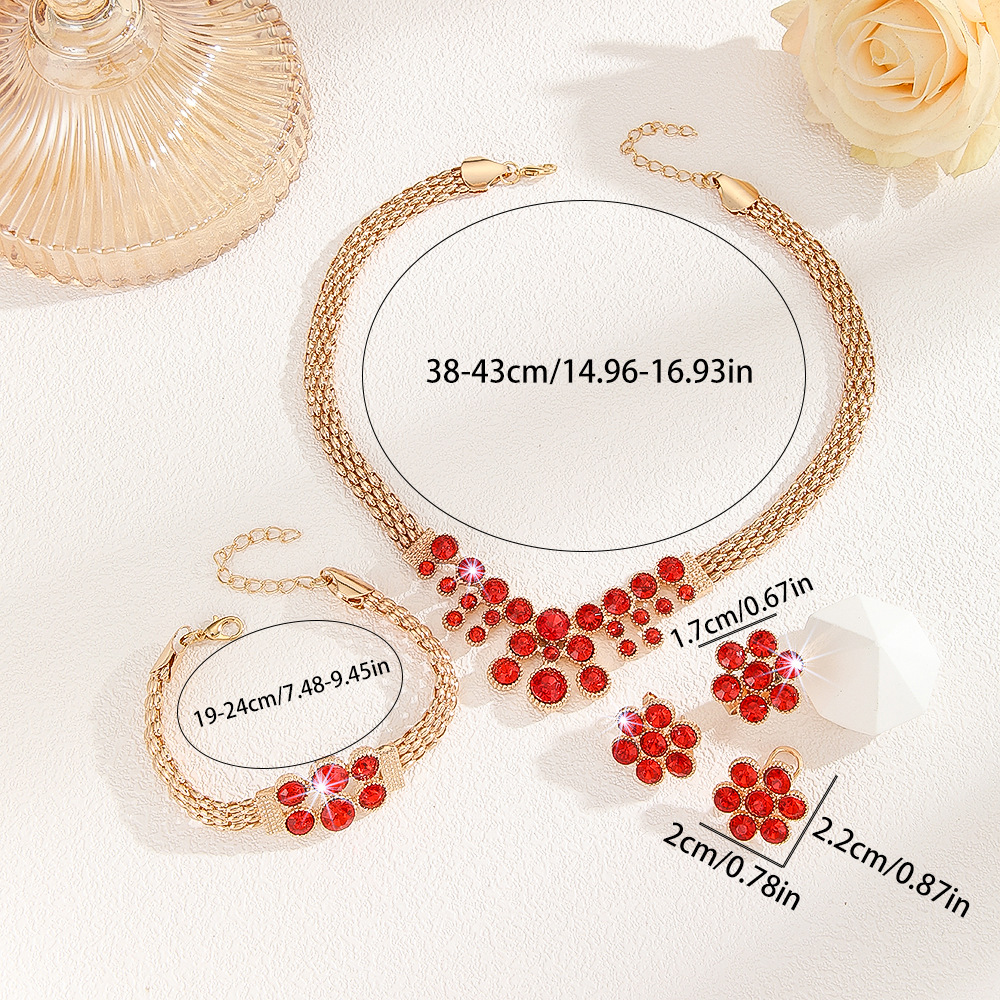 2-piece crystal jewelry set#TL4215