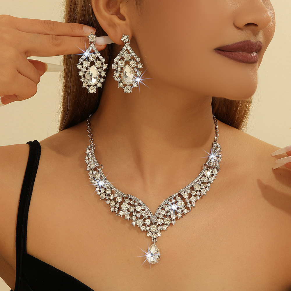 2-piece crystal jewelry set#TL0032