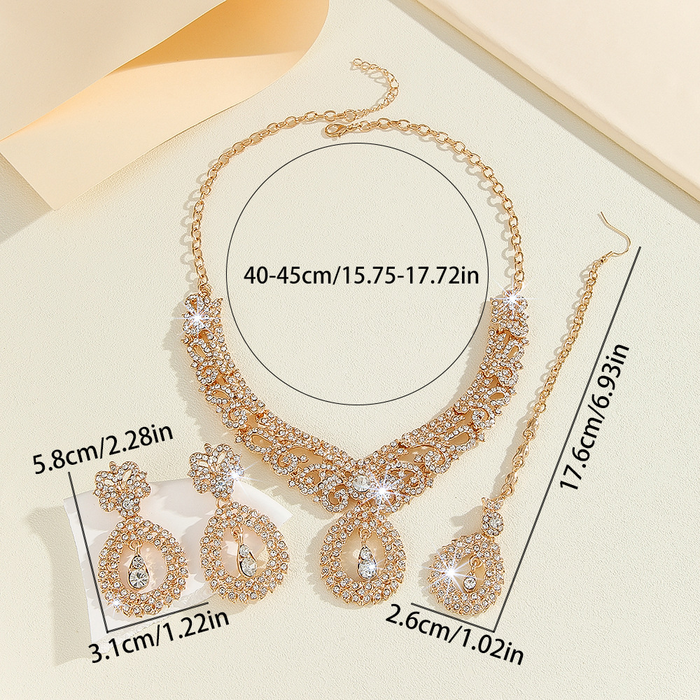 3-piece crystal jewelry set#CN203