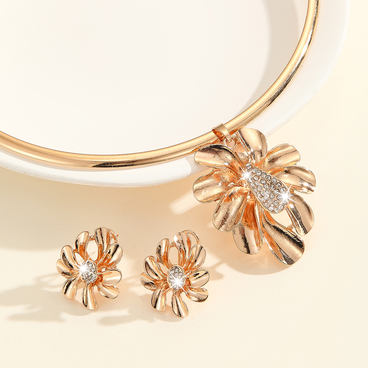 2-piece crystal jewelry set#TL4264