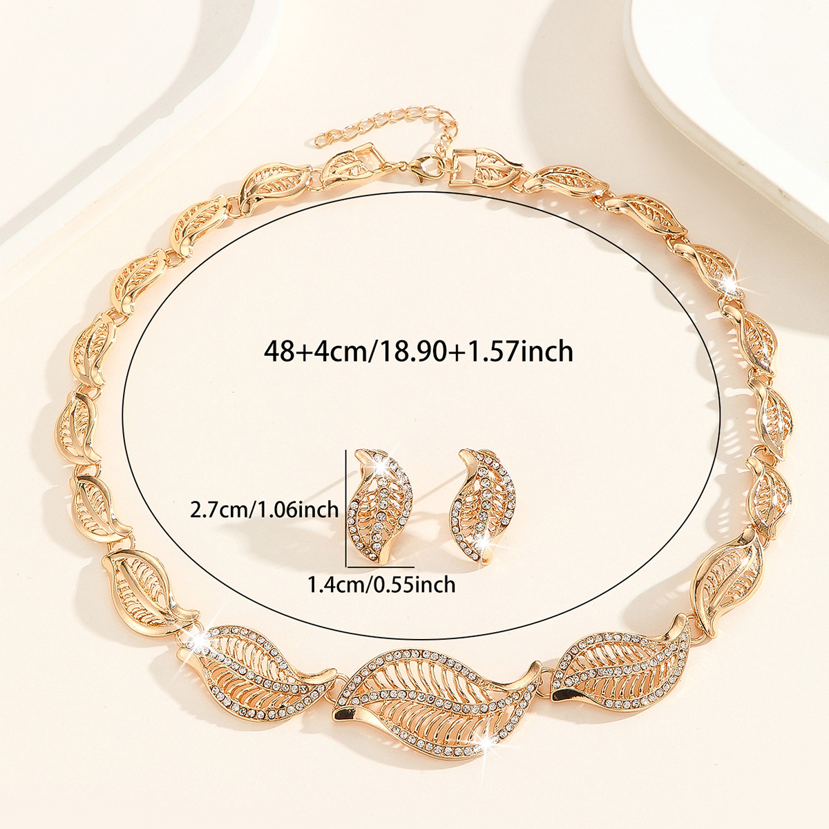 2-piece crystal jewelry set#TL4160