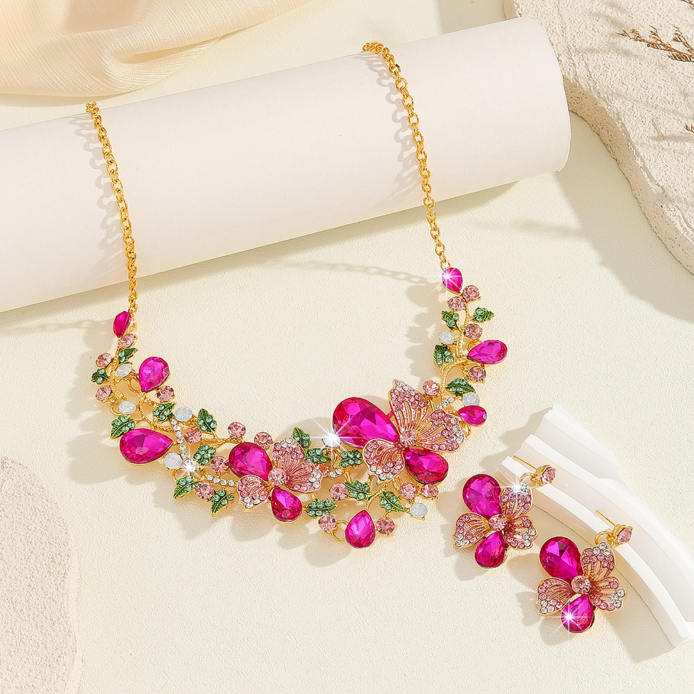 2-piece crystal jewelry set#TL0001