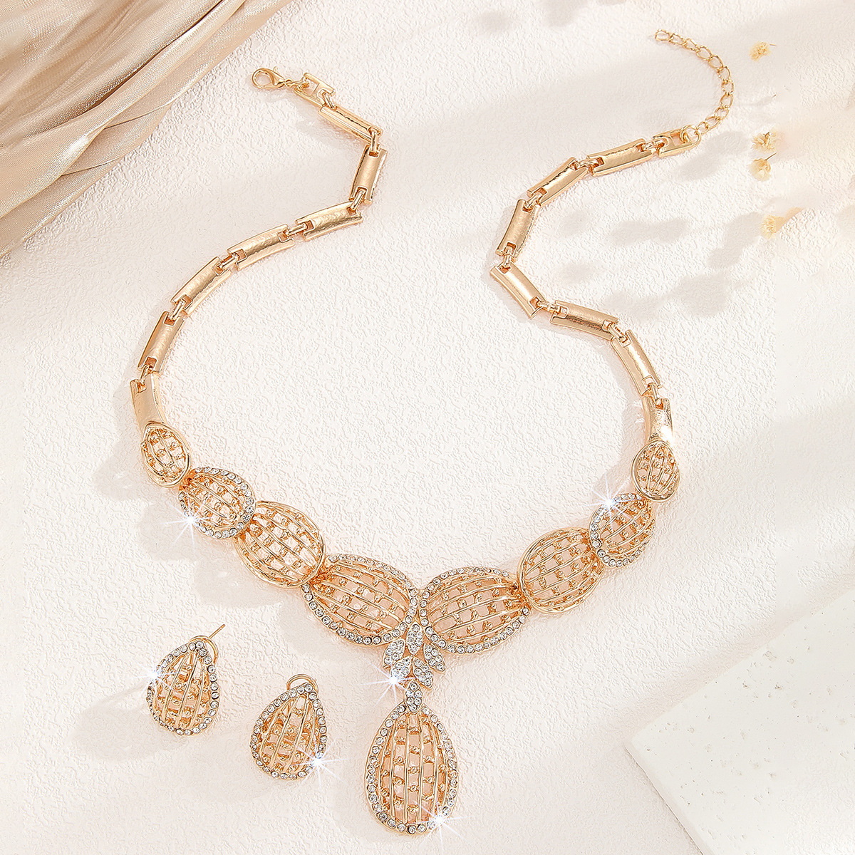 2-piece crystal jewelry set#TL4129
