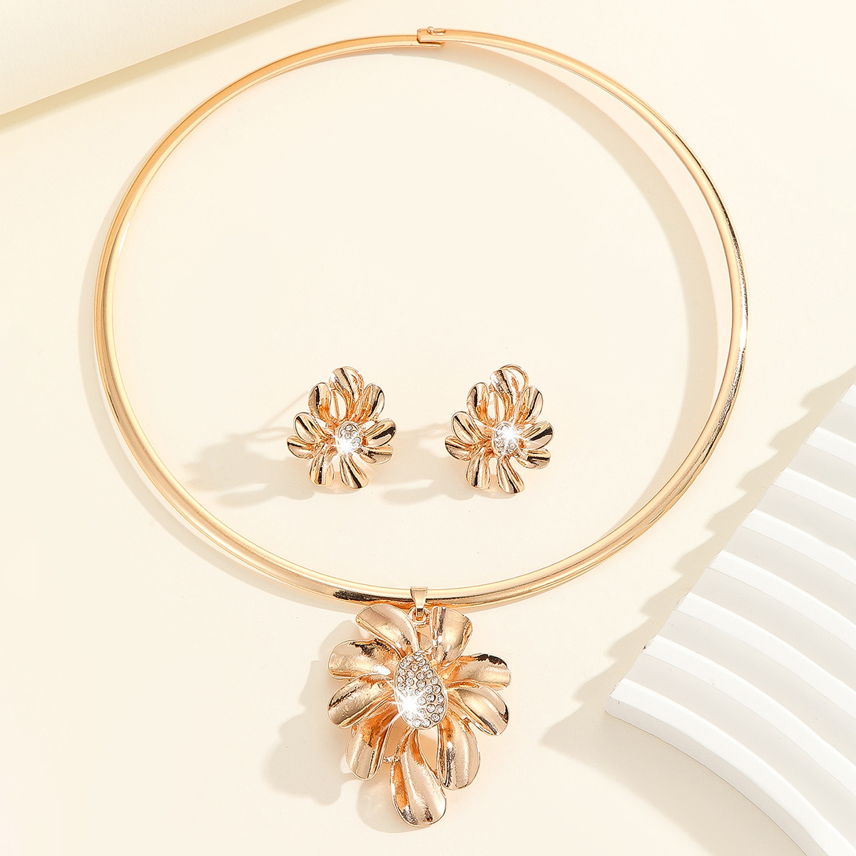 2-piece crystal jewelry set#TL4264