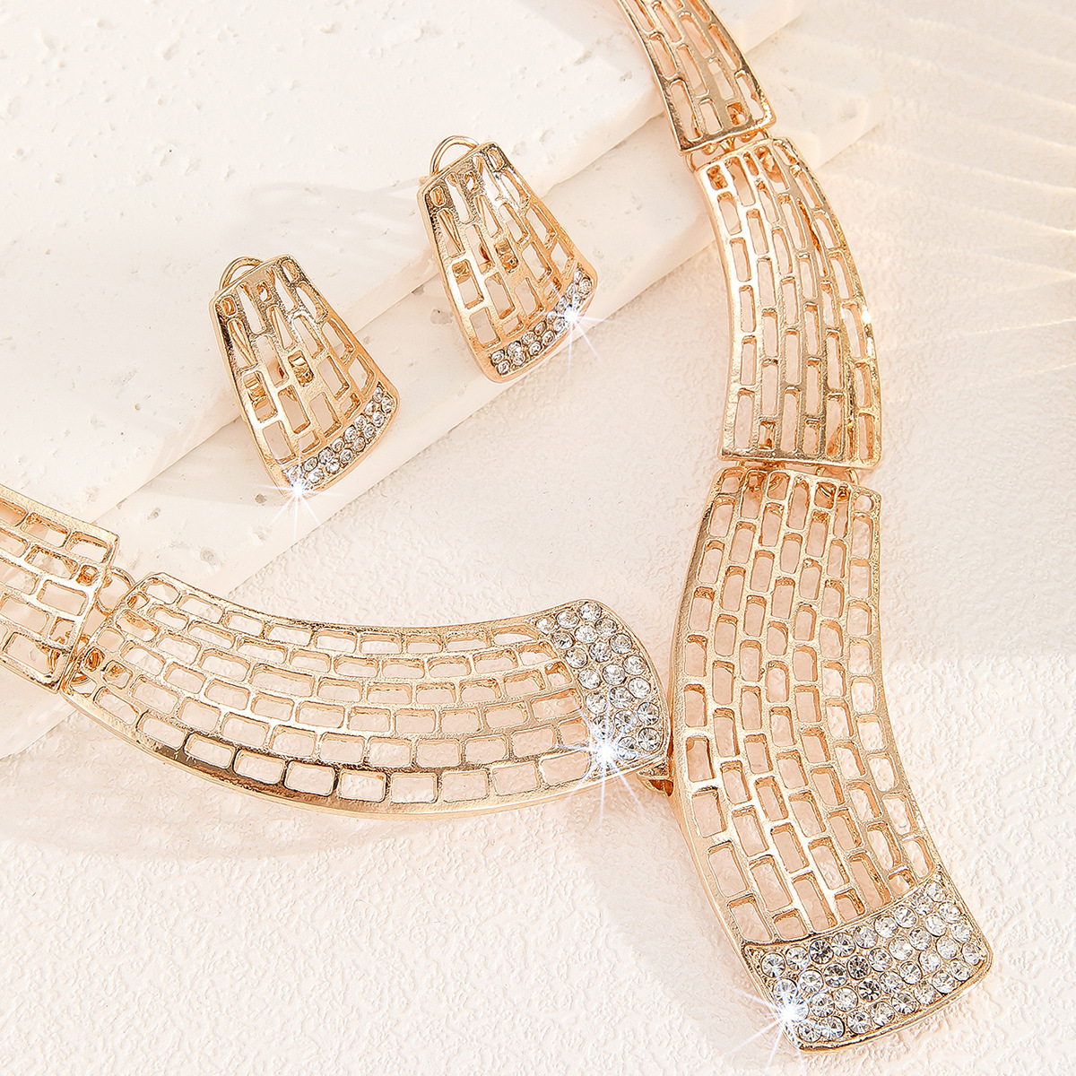 2-piece crystal jewelry set#TL4134