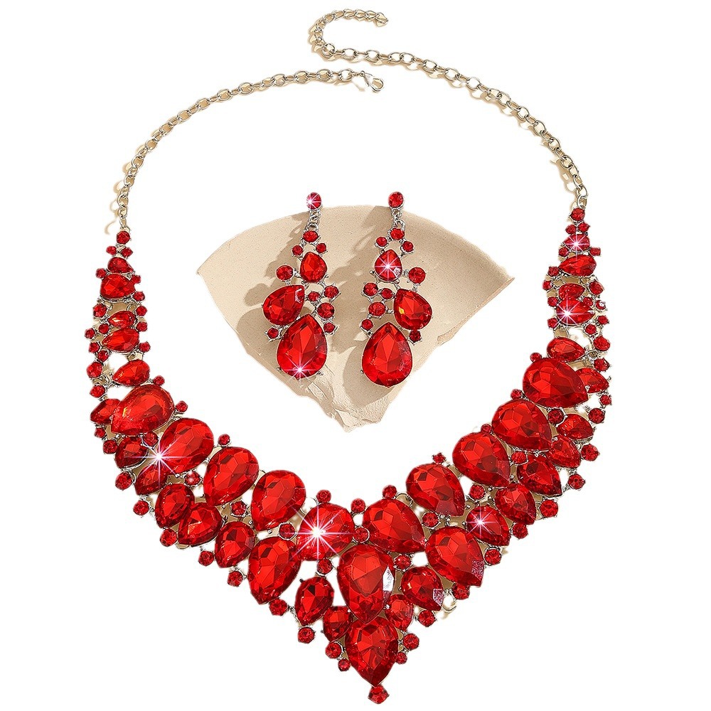 2-piece crystal jewelry set#TL0001