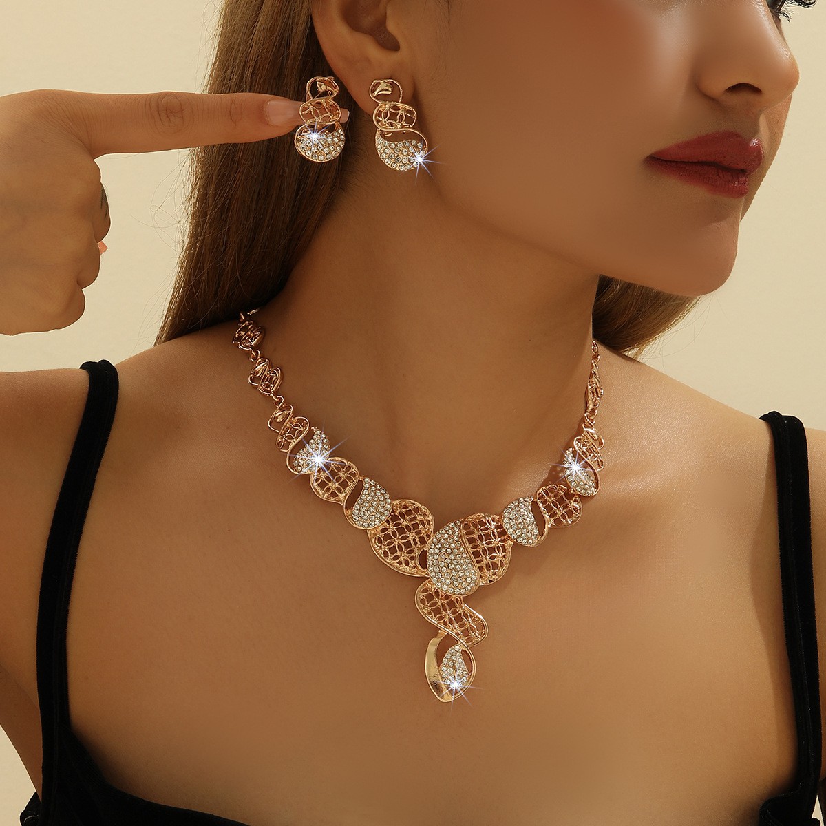 2-piece crystal jewelry set#TL4020