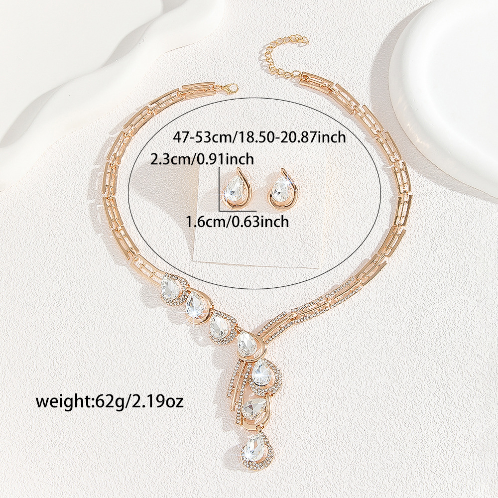 2-piece crystal jewelry set#TL4059