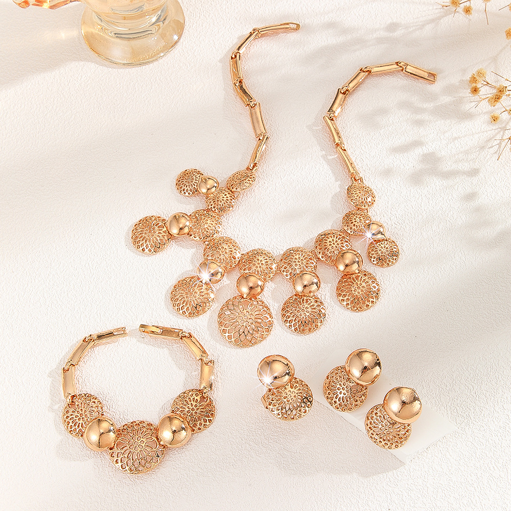 4-piece crystal jewelry set#L4181