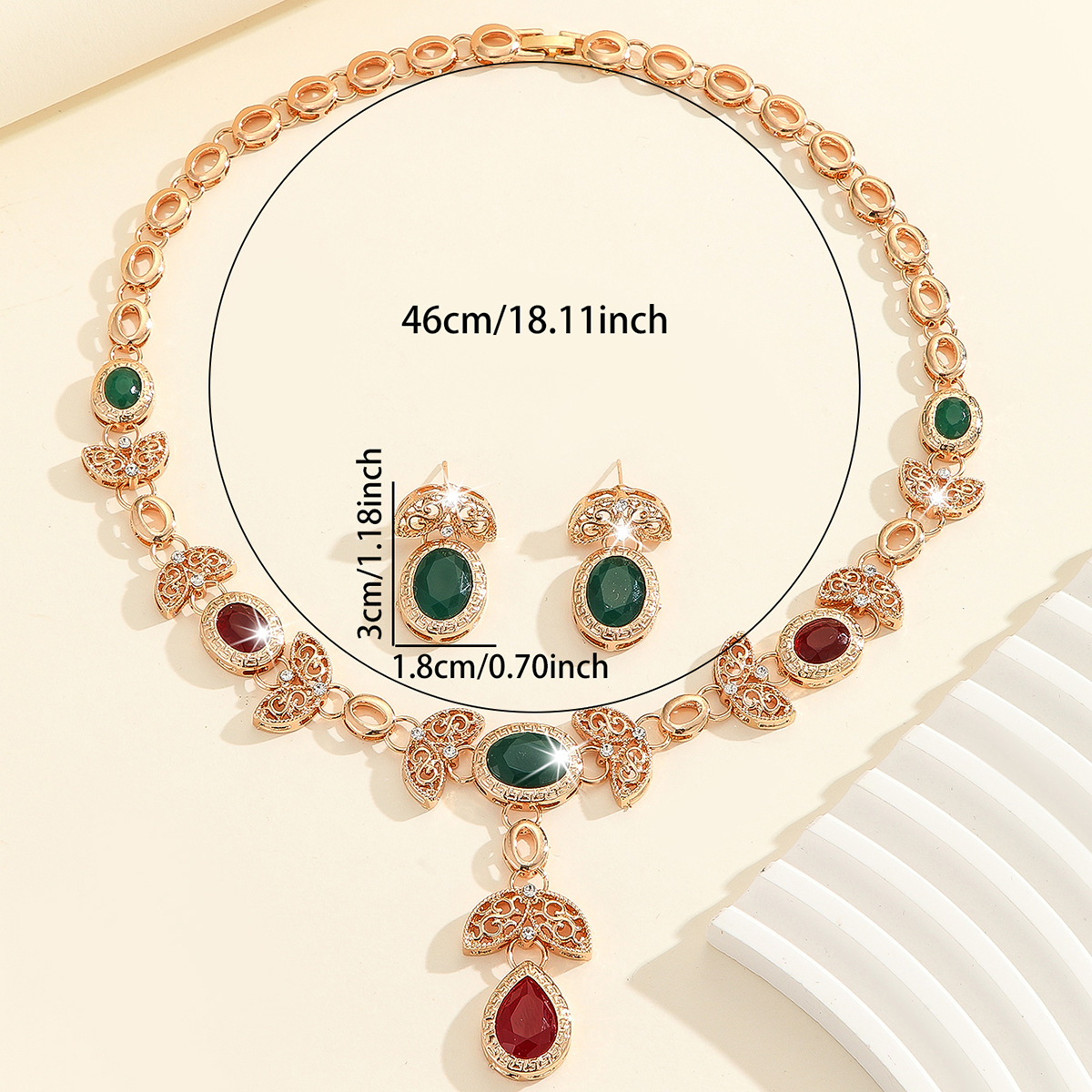 2-piece crystal jewelry set#TL4165