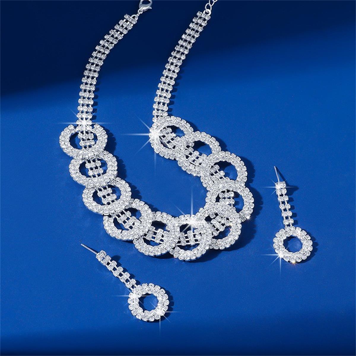 2-piece crystal jewelry set#ZL002645