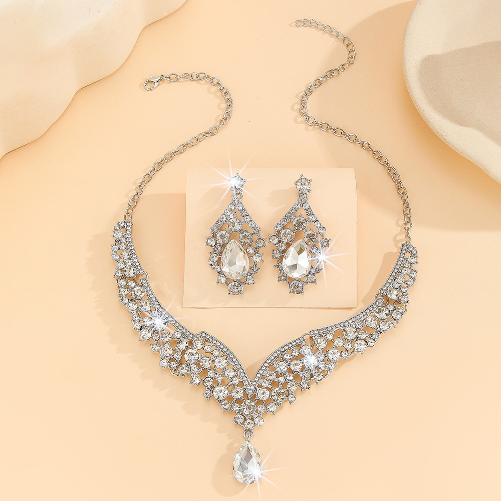 2-piece crystal jewelry set#TL0032