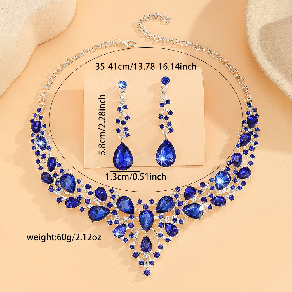 2-piece crystal jewelry set#TL0265