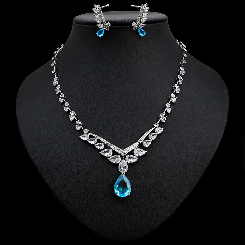 New elegant zircon jewelry set