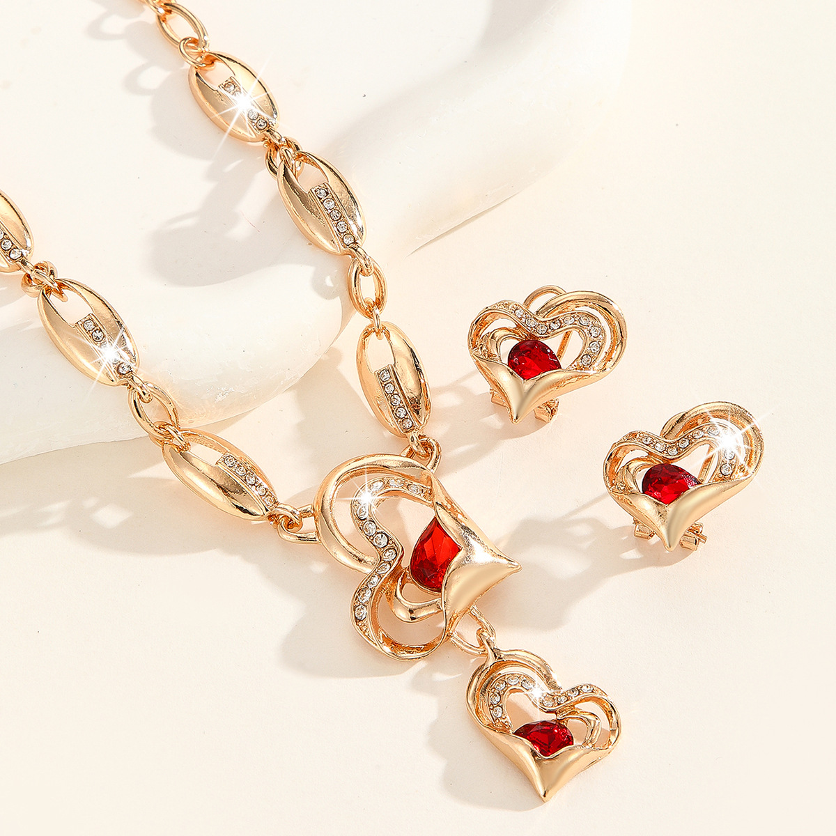 2-piece crystal jewelry set#TL4202