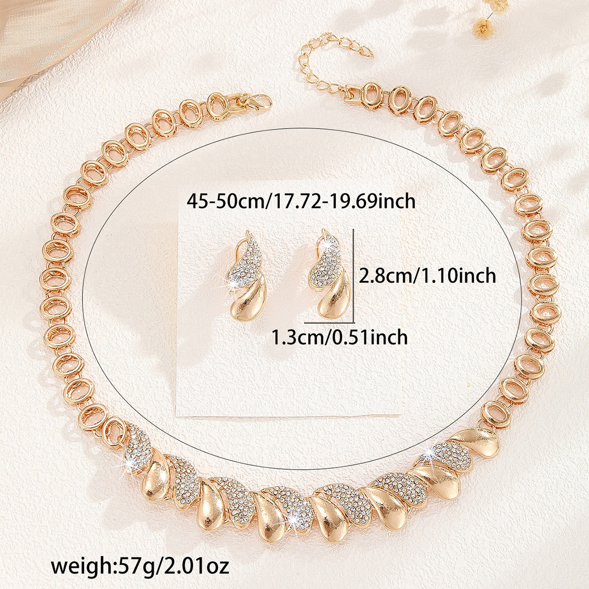 2-piece crystal jewelry set#TL4106