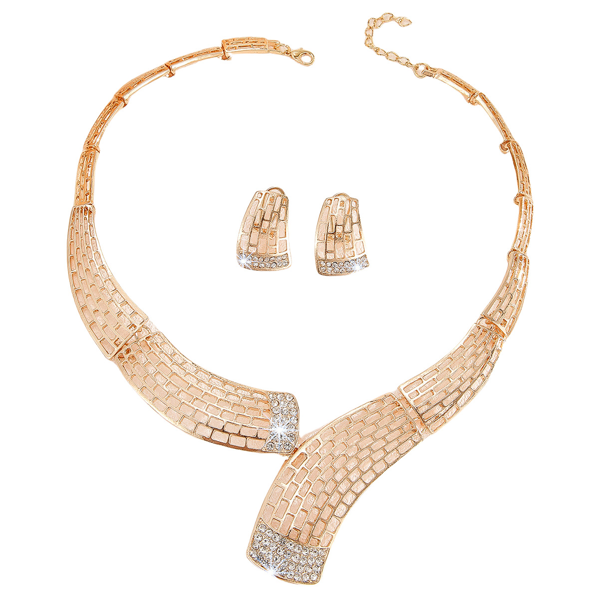 2-piece crystal jewelry set#TL4134
