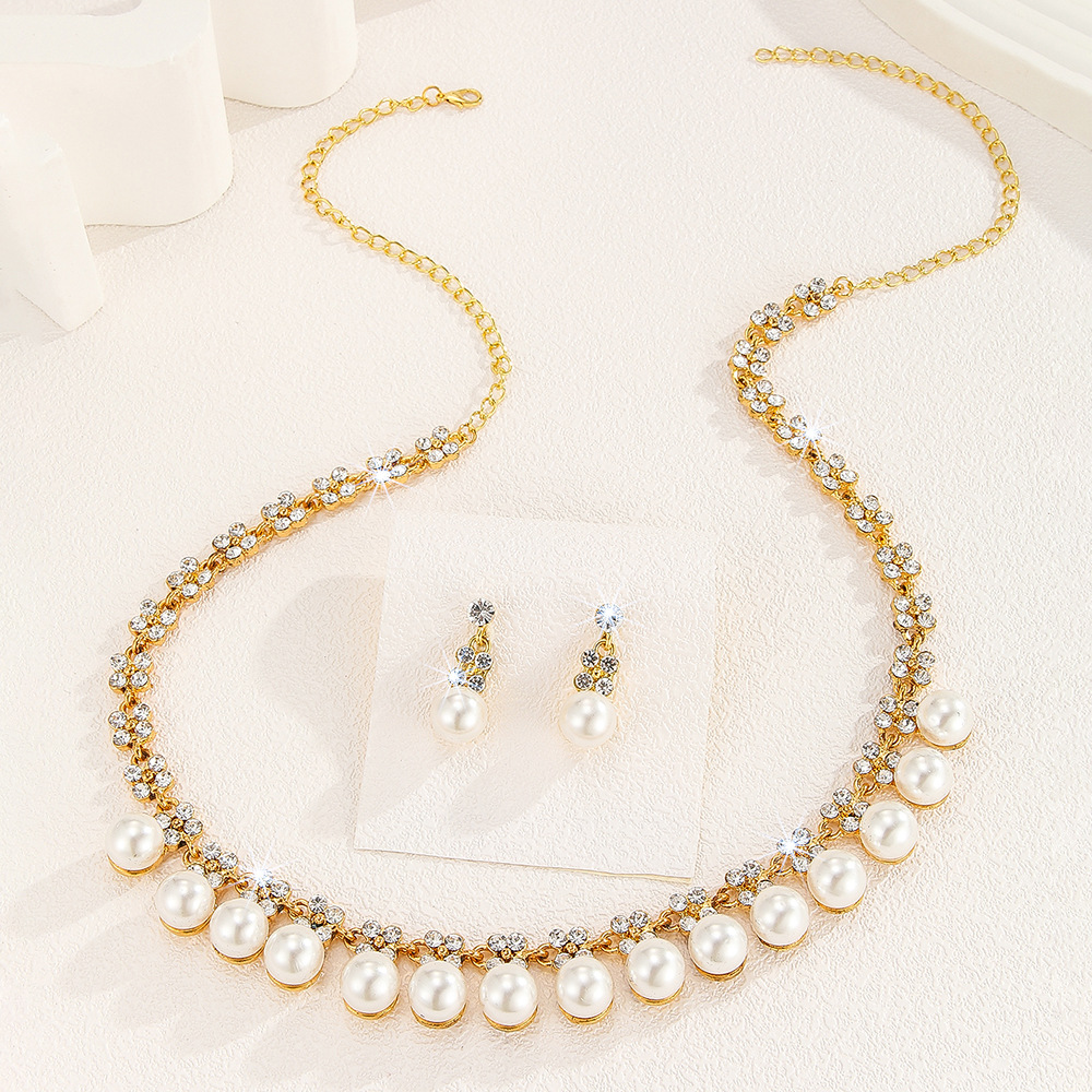 2-piece crystal jewelry set#TL3215