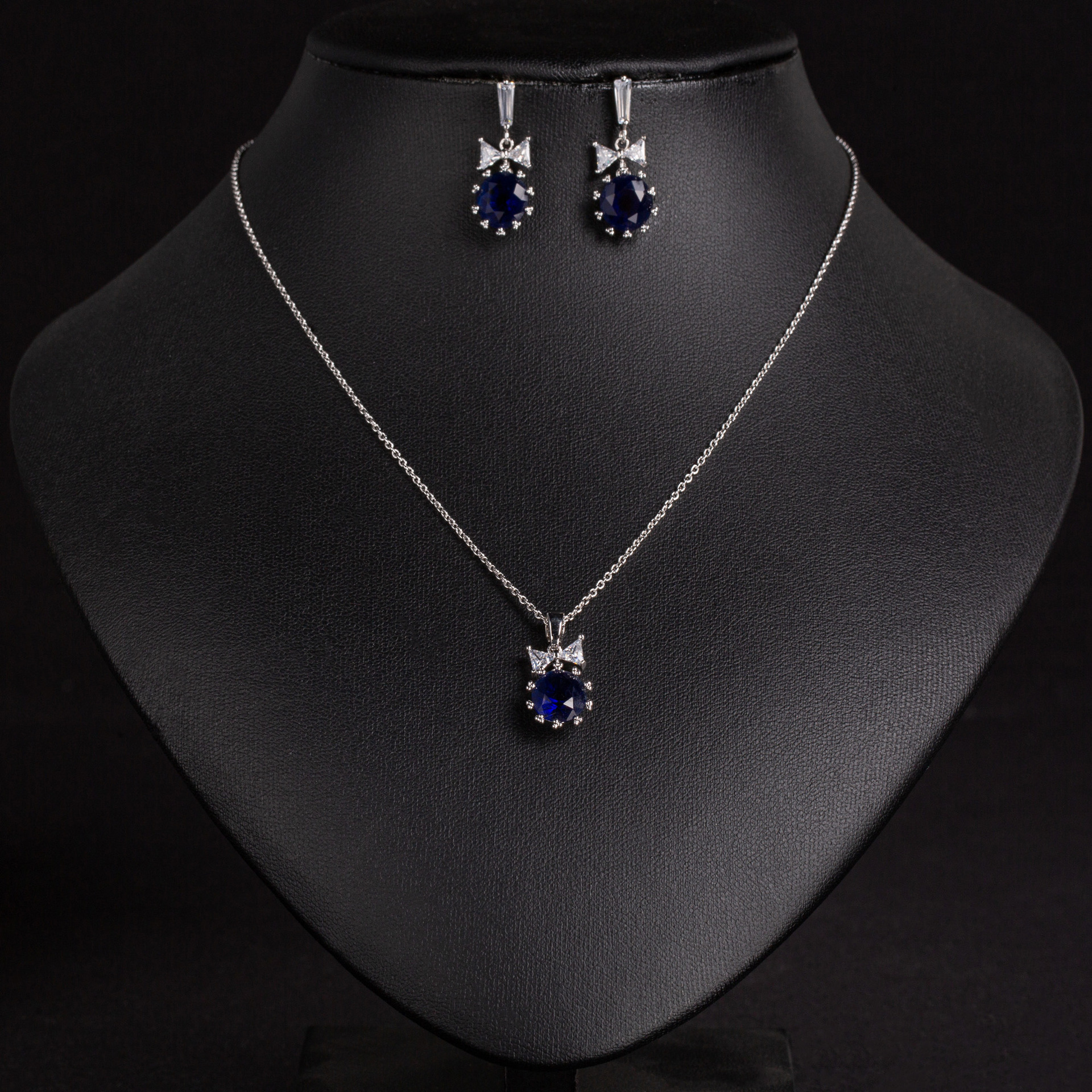 New simple zircon jewelry set