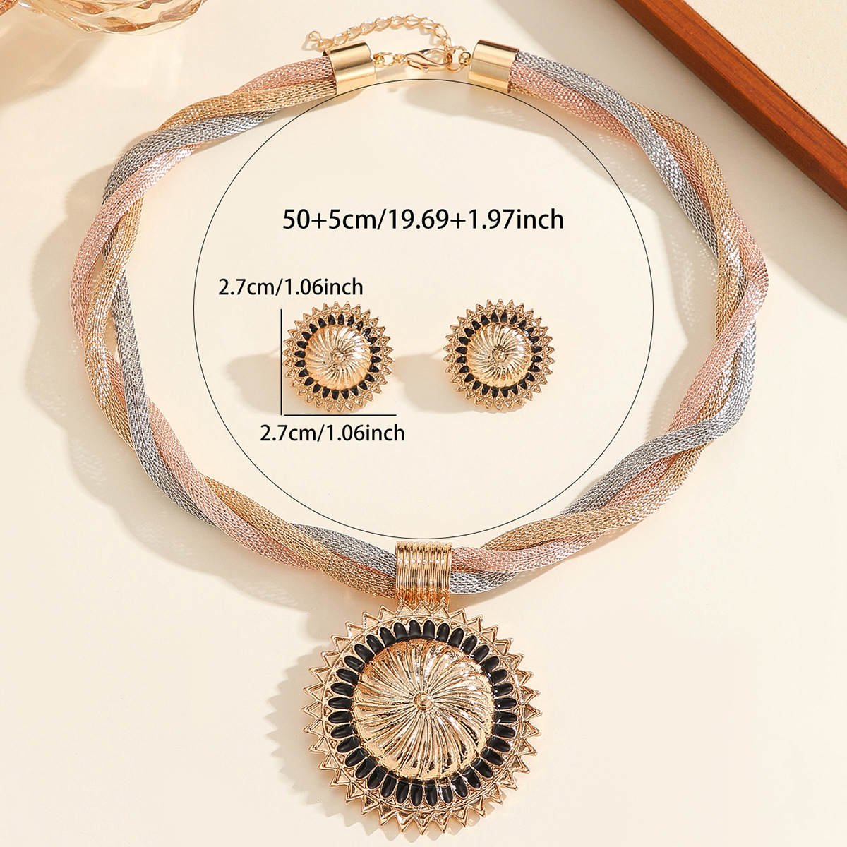 2-piece crystal jewelry set#TL4413