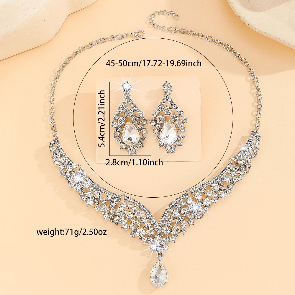 2-piece crystal jewelry set#TL0032