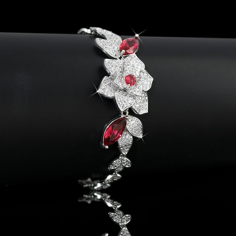 New floral zircon bracelet