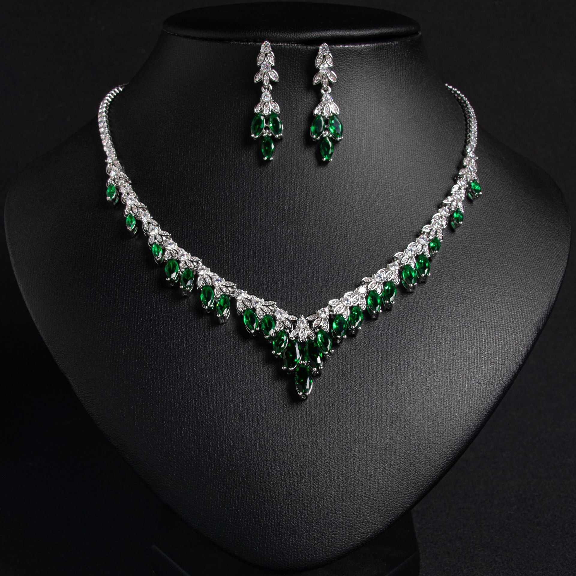 New wheat ear zircon jewelry set