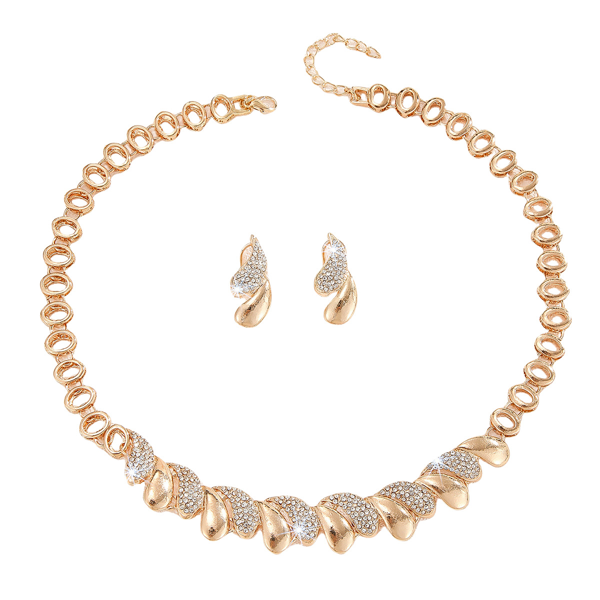 2-piece crystal jewelry set#TL4106