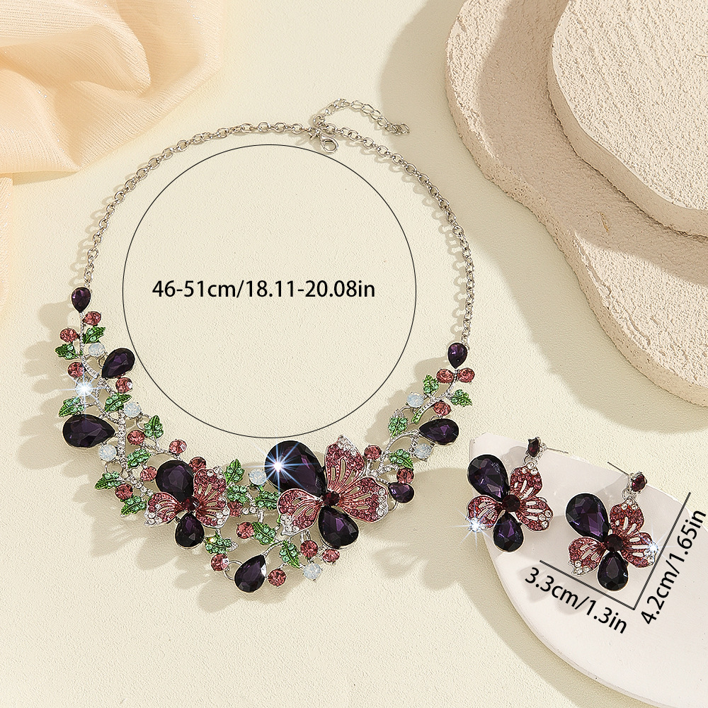 2-piece crystal jewelry set#TL0001