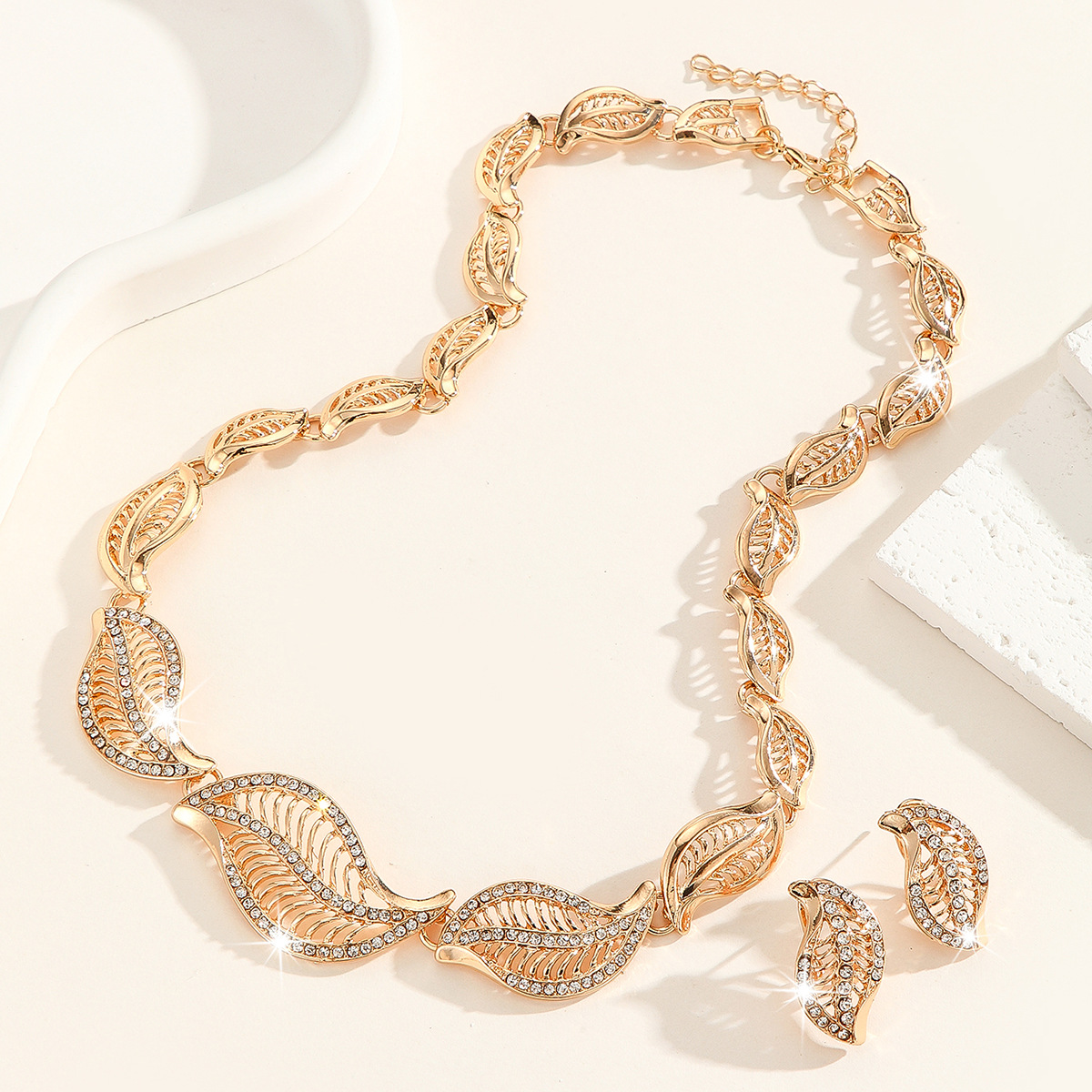 2-piece crystal jewelry set#TL4160