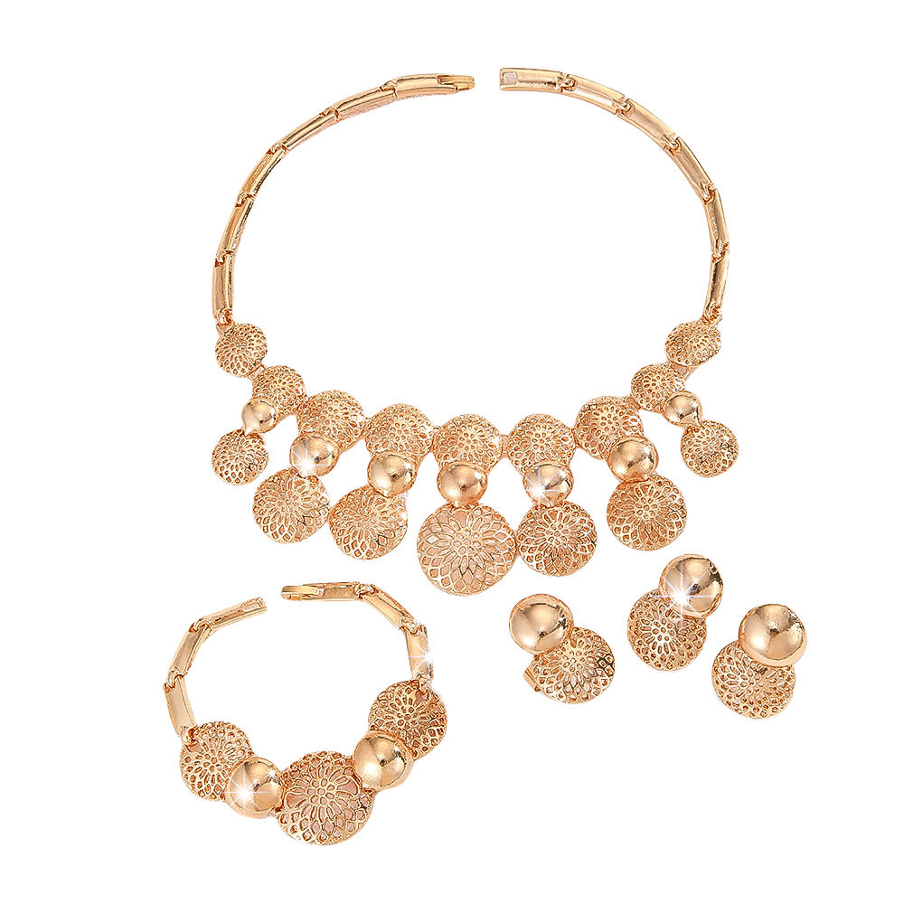 4-piece crystal jewelry set#TL4181