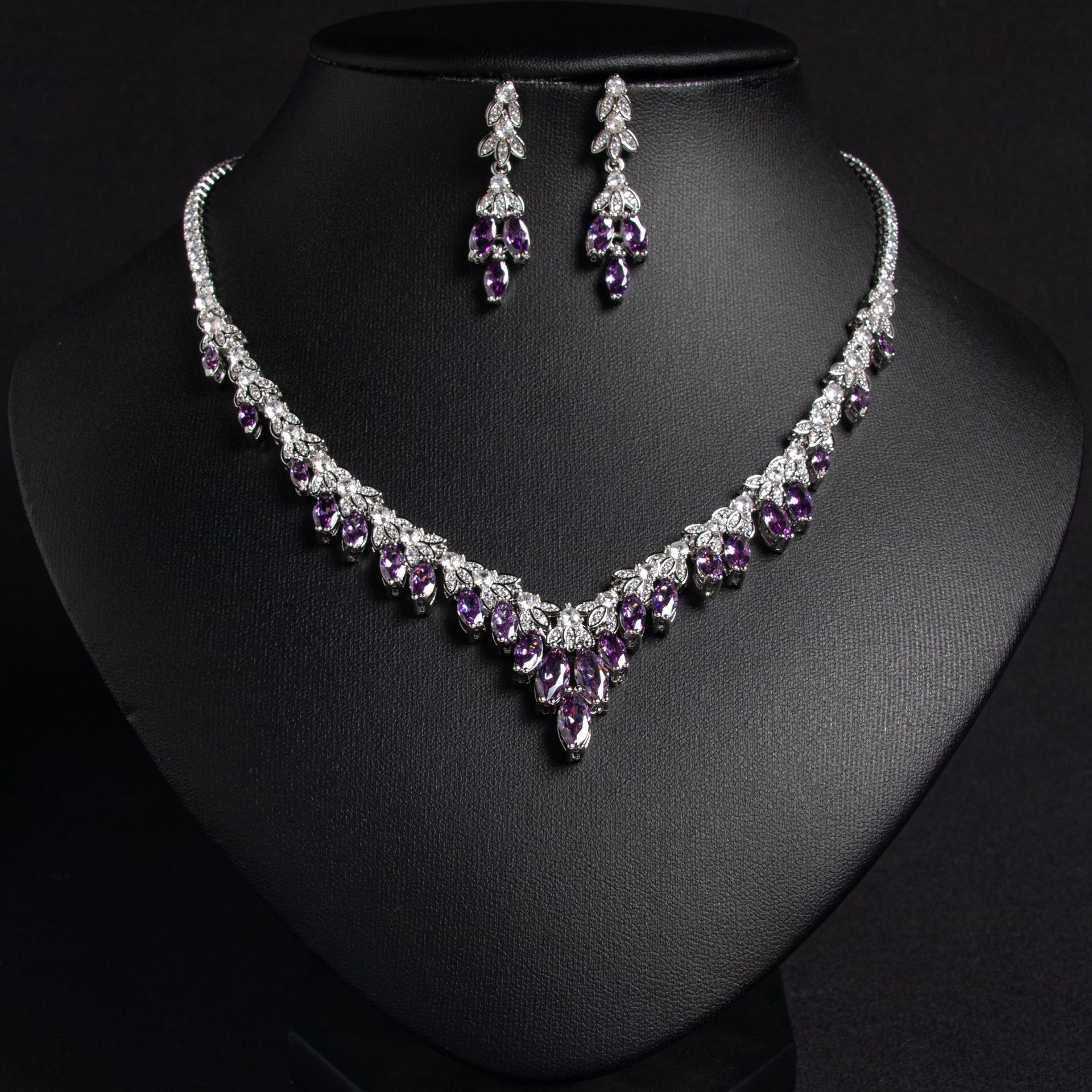 New wheat ear zircon jewelry set