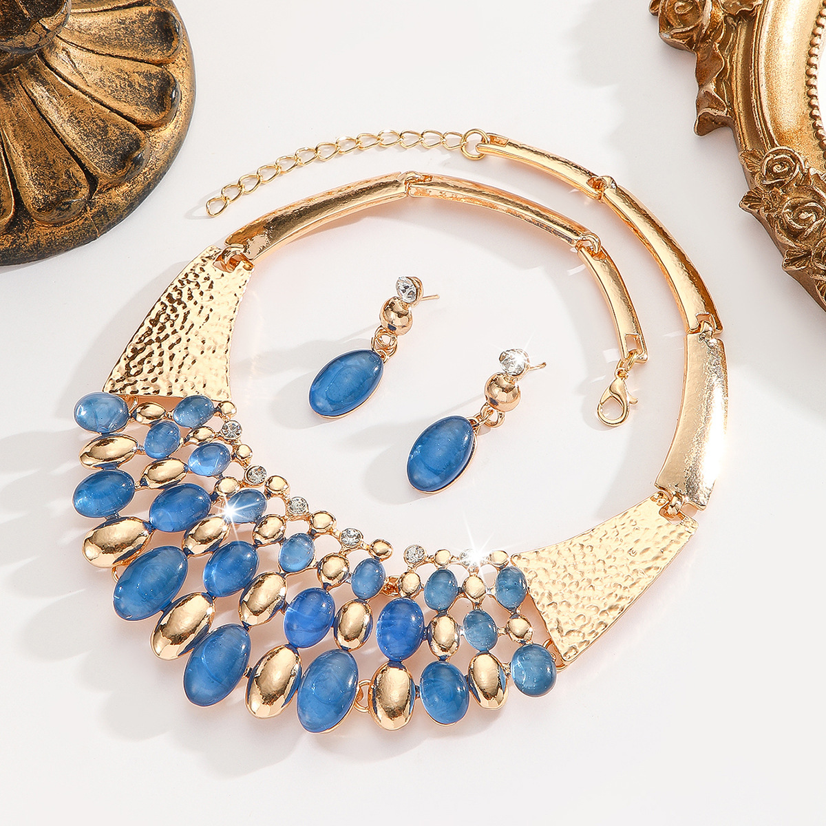 2-piece crystal jewelry set#TL4289