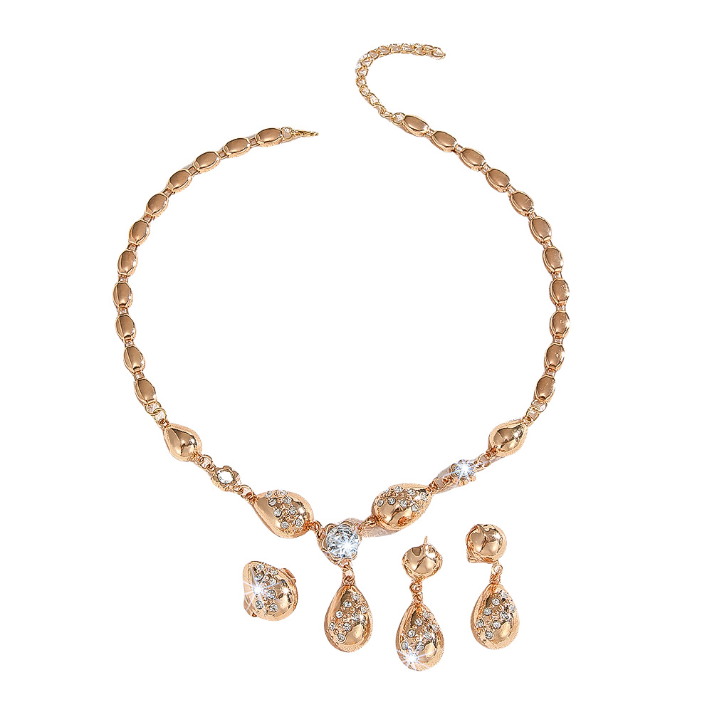 3-piece crystal jewelry set#TL4011