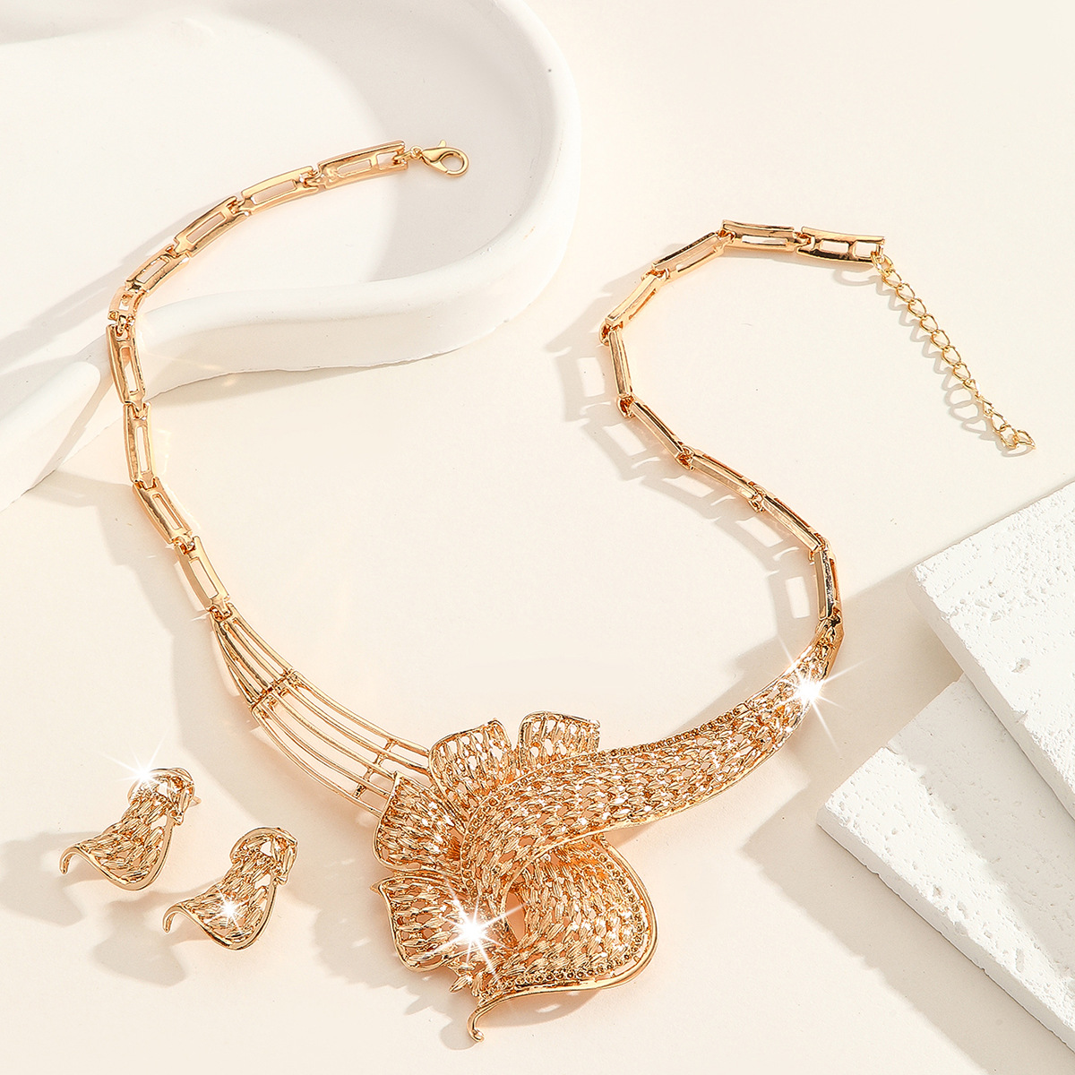 2-piece crystal jewelry set#TL4337