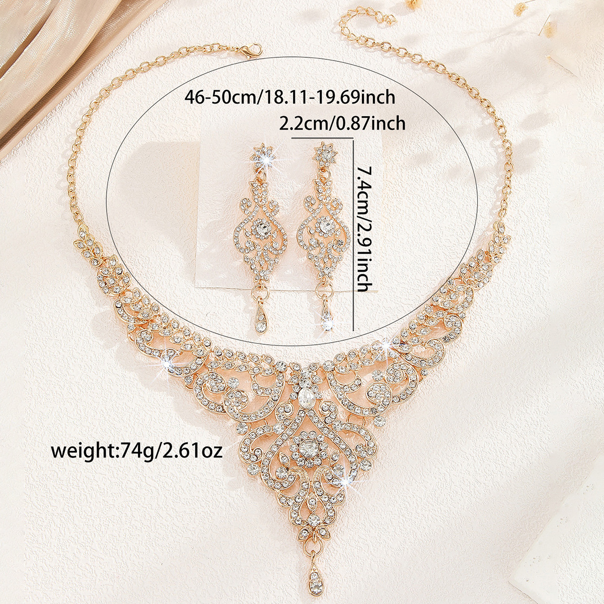 2-piece crystal jewelry set#TL3251
