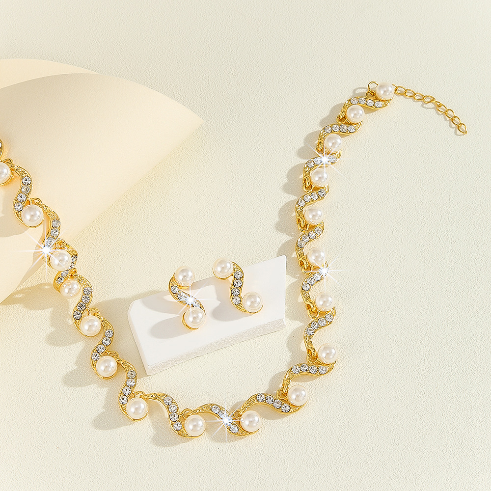 2-piece crystal jewelry set#TL0658