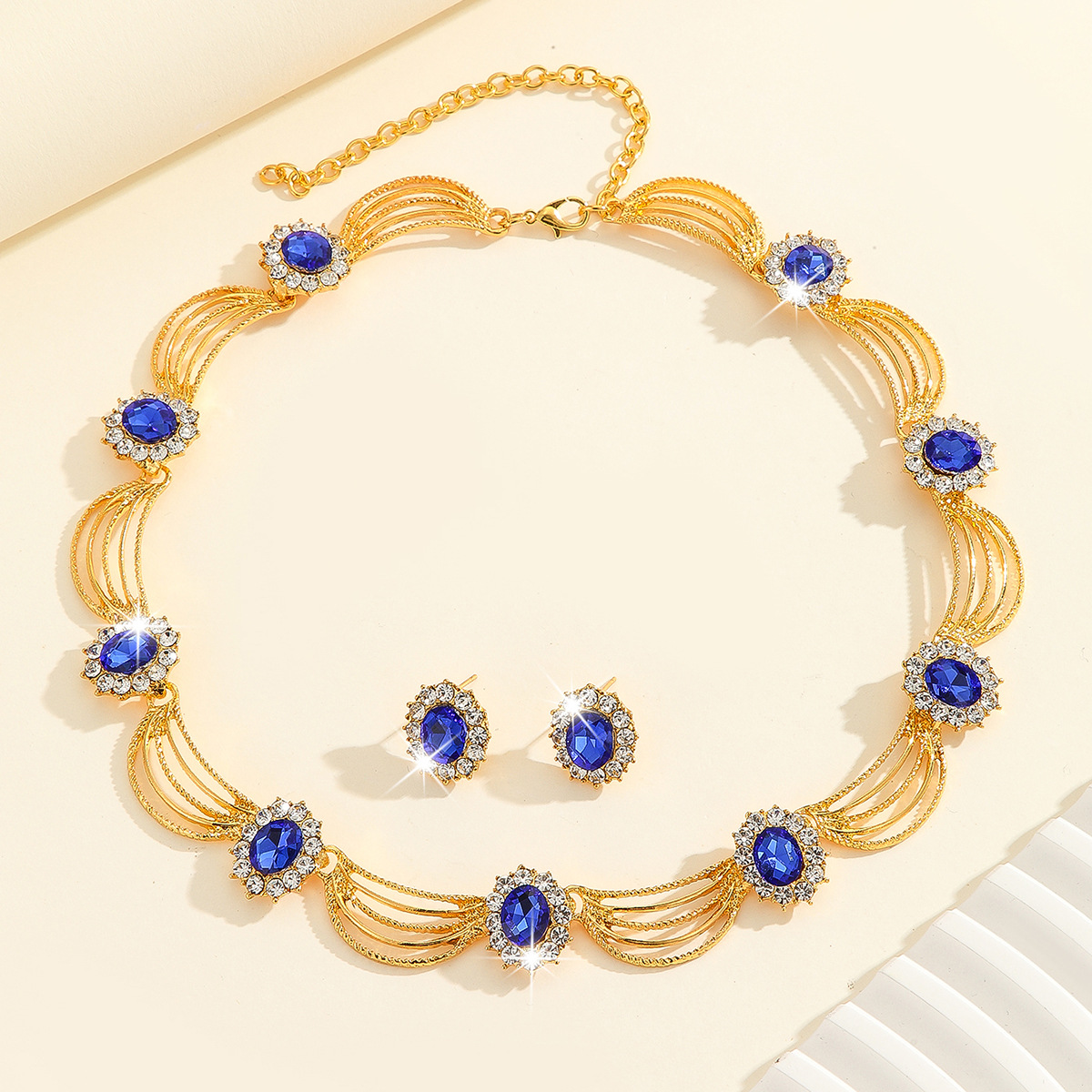 2-piece crystal jewelry set#TL0065