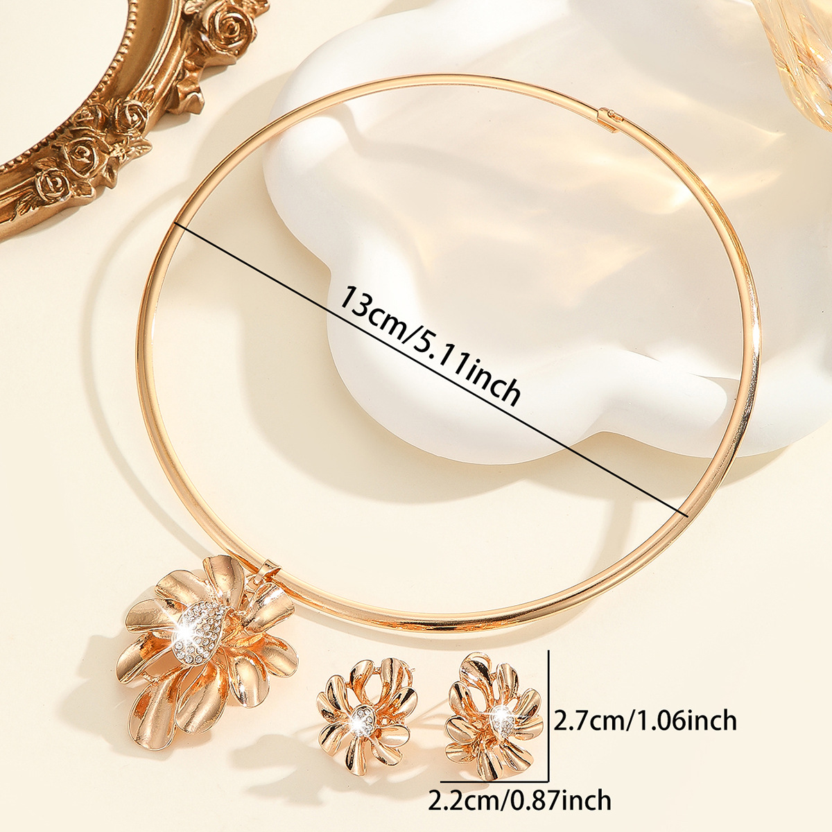 2-piece crystal jewelry set#TL4264