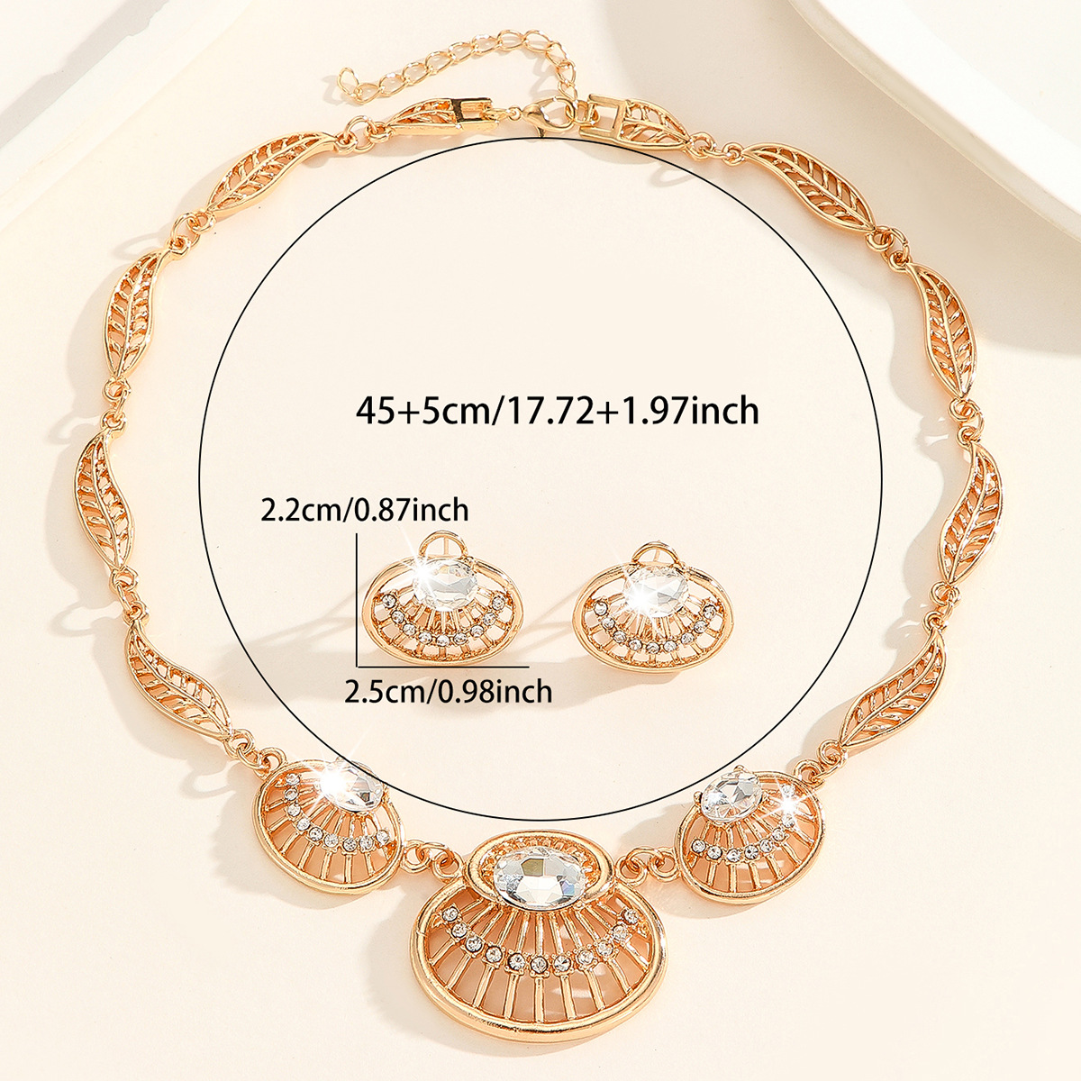 2-piece crystal jewelry set#TL4217